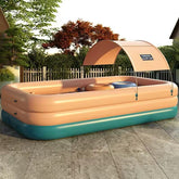 Automatic Inflatable Swimming Pool with Sun Shade for Kids & Adults